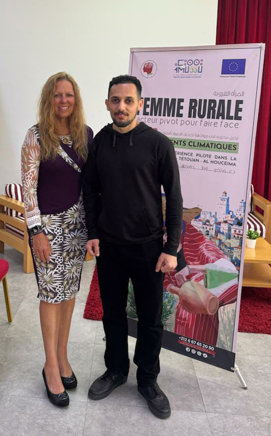 Mohamed Zouak with Dr. Gabrielle K. Gabrielli during the rural women capacity-building workshop